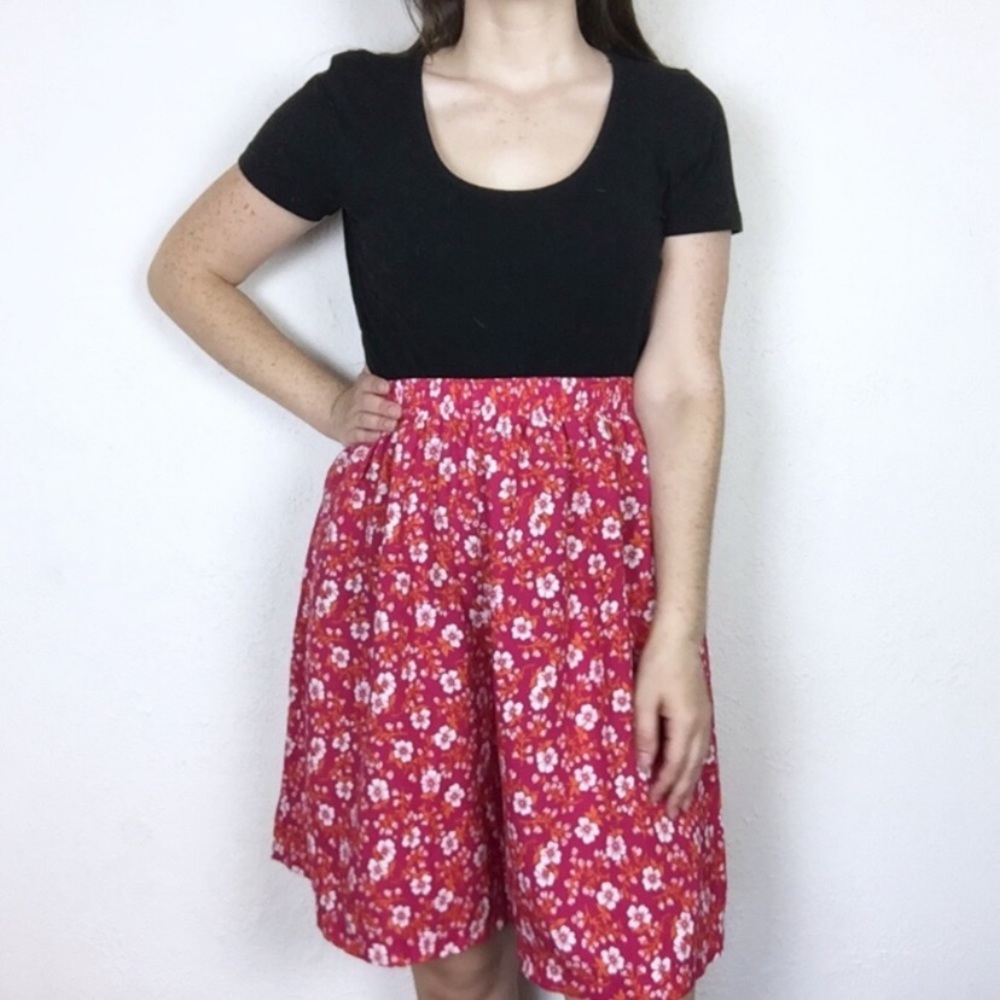 Vintage Hawaiian floral print high rise shorts size large retro baggy - Picture 7 of 7